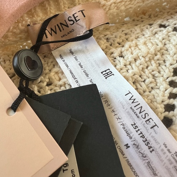 NWT! TWINSET Cardigan w/ Open-Knit Design•M - Picture 11 of 14